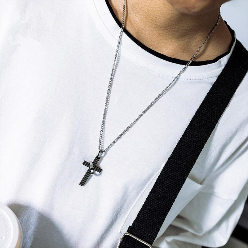 Christianartworkshop Lord's Prayer with Interlocking Ring Cross Pendant Necklace: Bold Style Sacred Meaning - image 3