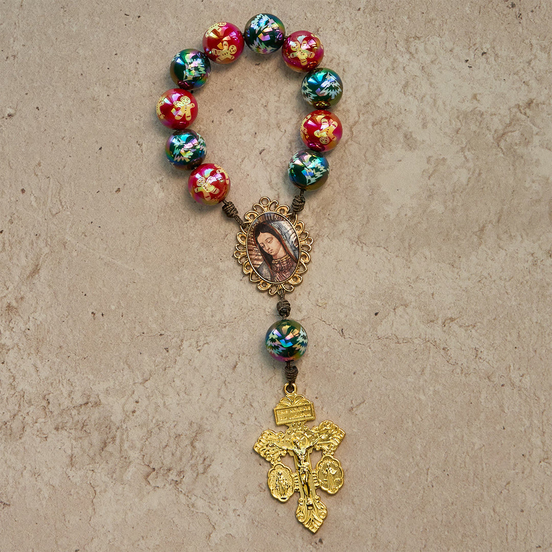 Christianartworkshop Christmas Devotion Red Green Holiday Beads Pocket Rosary: Pray anywhere, anytime - image 7