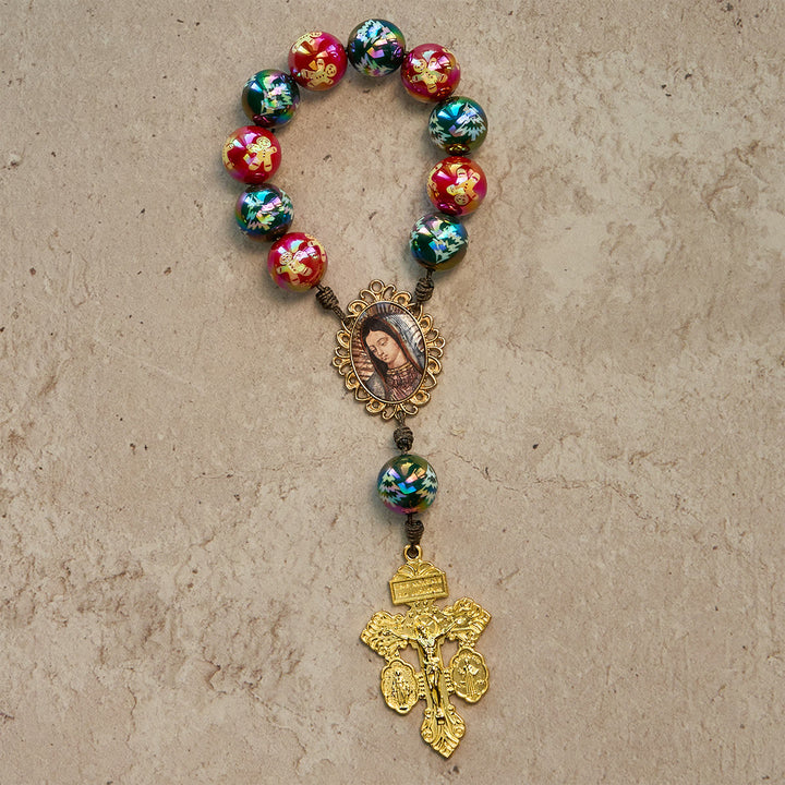 Christianartworkshop Christmas Devotion Red Green Holiday Beads Pocket Rosary: Pray anywhere, anytime - image 7