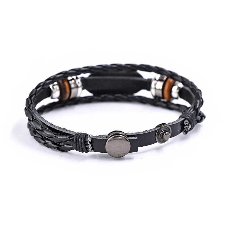 Christianartworkshop Black Braided Leather Bracelet with JESUS IS LORD Inscription - image 8