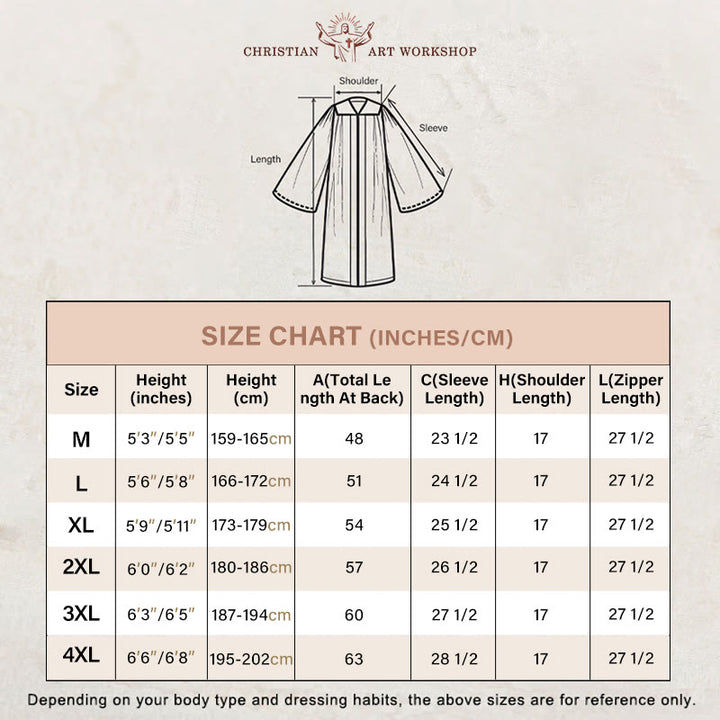 Christianartworkshop Multi - Style White Clergy Robes: Ideal for Church Worship & Rituals - image 1