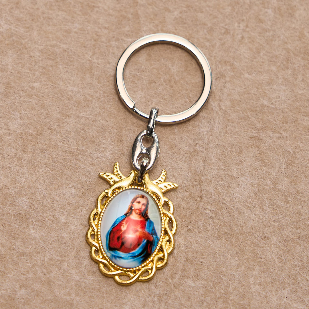 Christianartworkshop Black Golden Cross Blessing Set with Madonna & Scripture Cross: Live in Faith - image 11