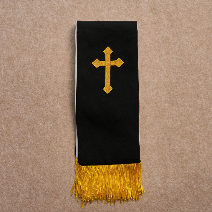 Christianartworkshop Black Golden Cross Blessing Set with Madonna & Scripture Cross: Live in Faith - image 6