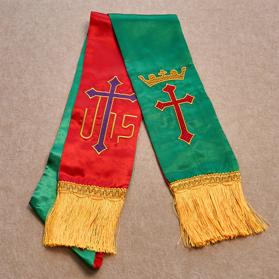 Christianartworkshop Royal Cross Blessing Set in Liturgical Green: Rule Your Days with Faith - image 2