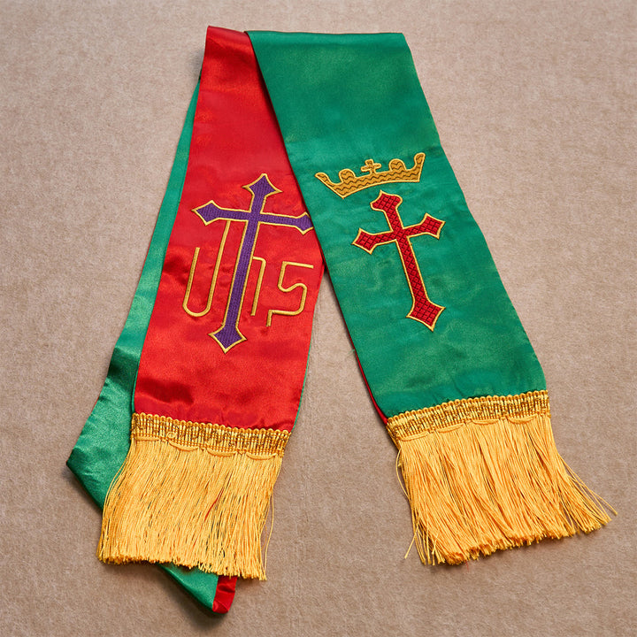 Christianartworkshop Royal Cross Blessing Set in Liturgical Green: Rule Your Days with Faith - image 2