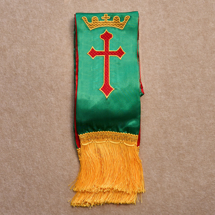 Christianartworkshop Royal Cross Blessing Set in Liturgical Green: Rule Your Days with Faith - image 4