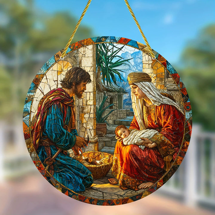 Christianartworkshop Light of tahe World Collection: Holy Family, Adoration & Blessing Scenes Hanging Ornaments - J - 7.87''/20cm - image 9