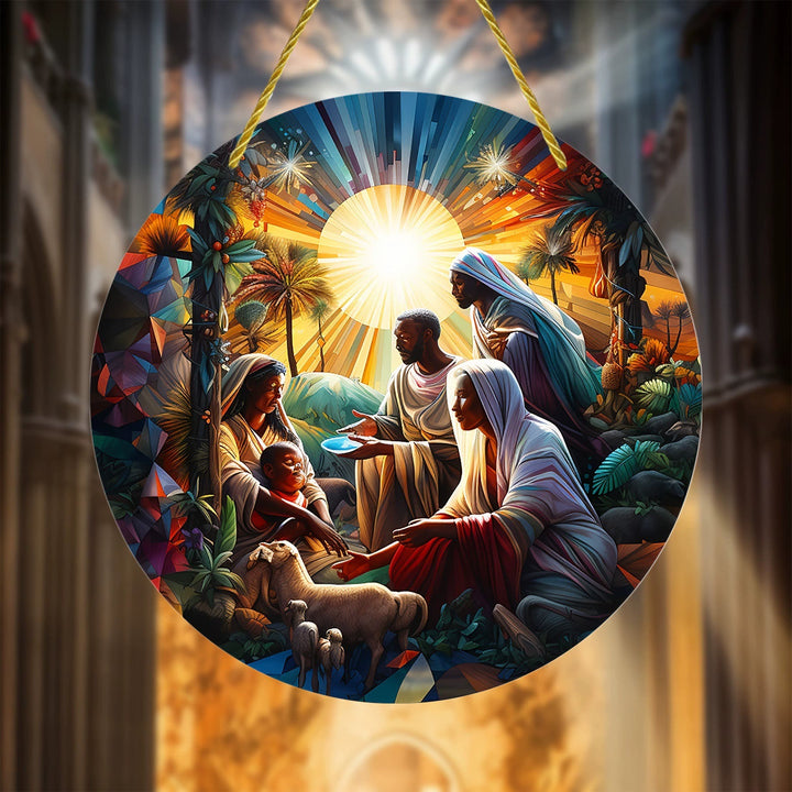 Christianartworkshop Light of tahe World Collection: Holy Family, Adoration & Blessing Scenes Hanging Ornaments - D - 7.87''/20cm - image 3