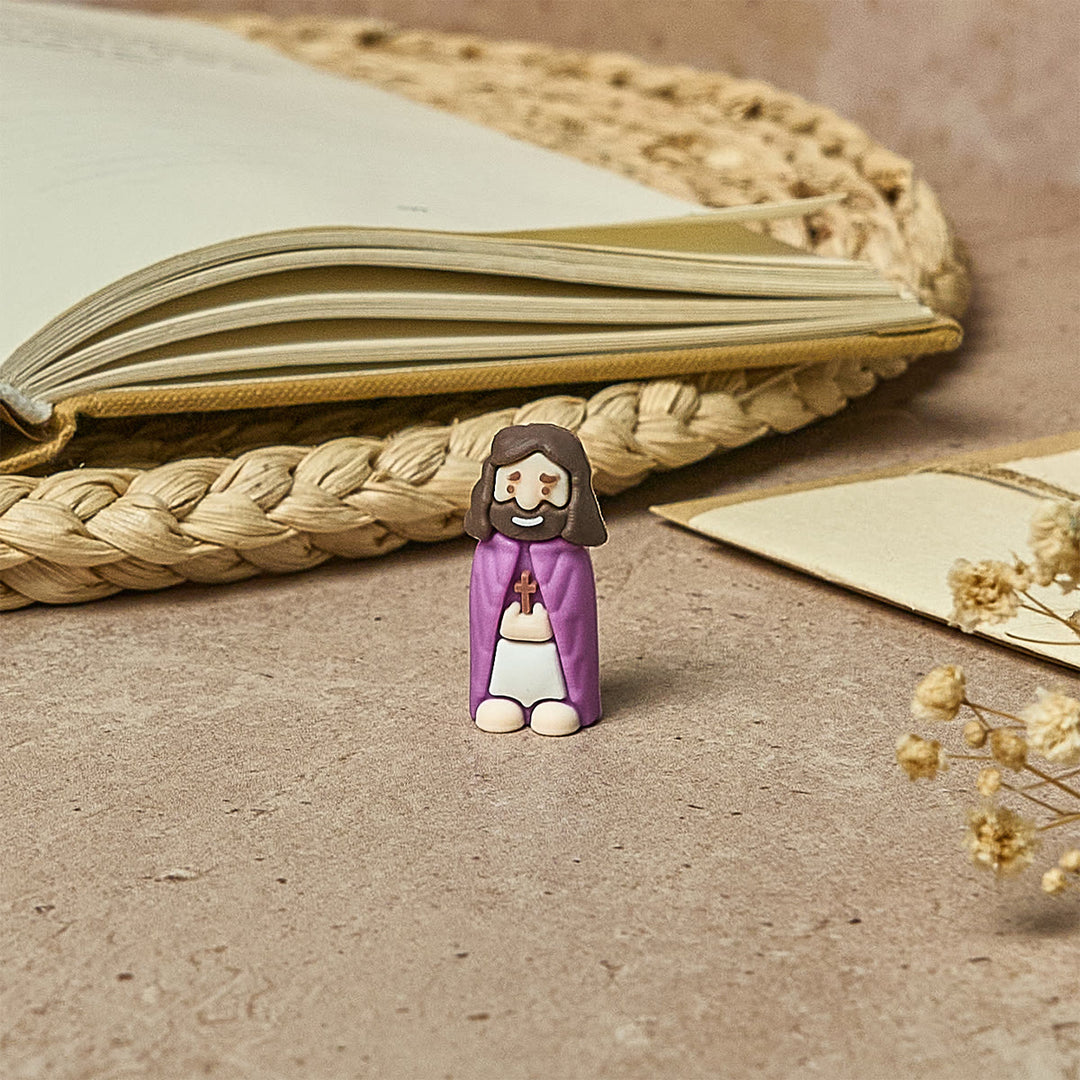 Christianartworkshop 8/16/24/32pcs Little Jesus Figurines in Eight Pastel & Bold Tones: Rainbow of Blessings - image 2