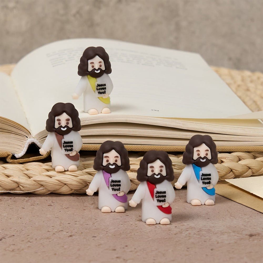 Christianartworkshop Happy Faith Corner Little Jesus Figurine Set: Jesus Loves You - image 1