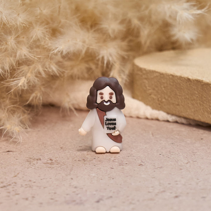 Christianartworkshop Happy Faith Corner Little Jesus Figurine Set: Jesus Loves You - image 6