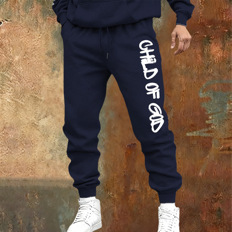 Christianartworkshop Faith-Inspired Child of God Quote Sweatpants with Bold Letter - image 5