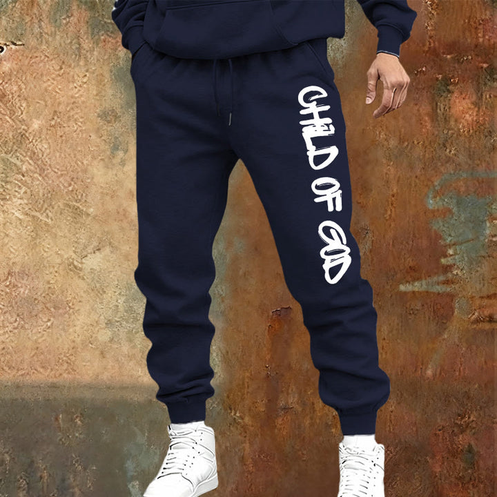 Christianartworkshop Faith-Inspired Child of God Quote Sweatpants with Bold Letter - image 5