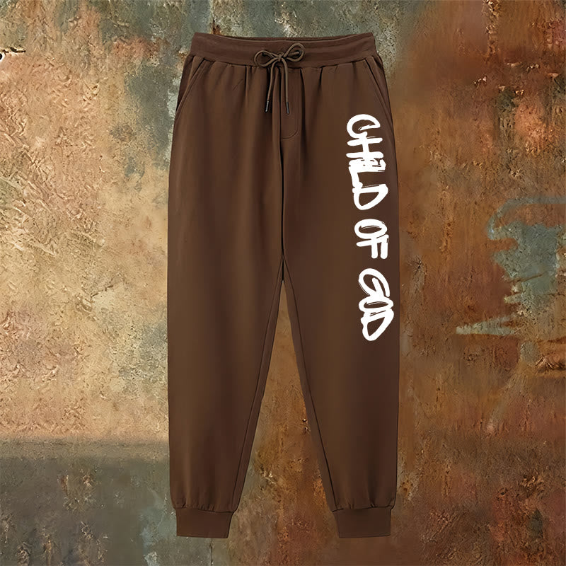 Christianartworkshop Faith-Inspired Child of God Quote Sweatpants with Bold Letter - image 19