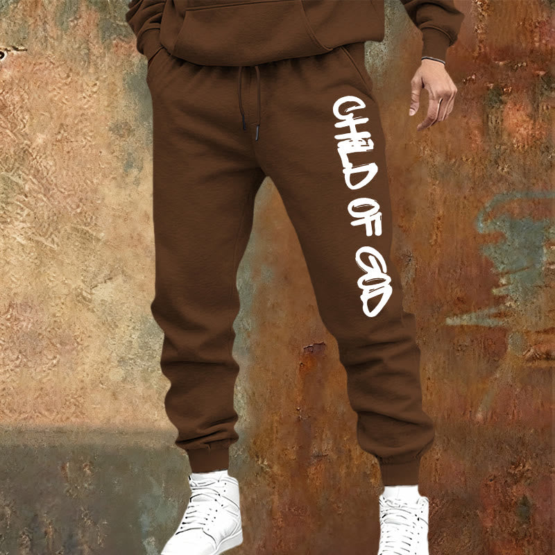 Christianartworkshop Faith-Inspired Child of God Quote Sweatpants with Bold Letter - image 17