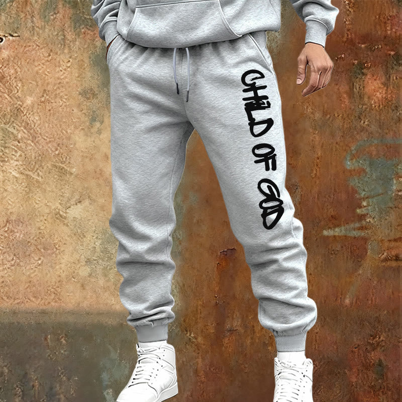Christianartworkshop Faith-Inspired Child of God Quote Sweatpants with Bold Letter - image 10