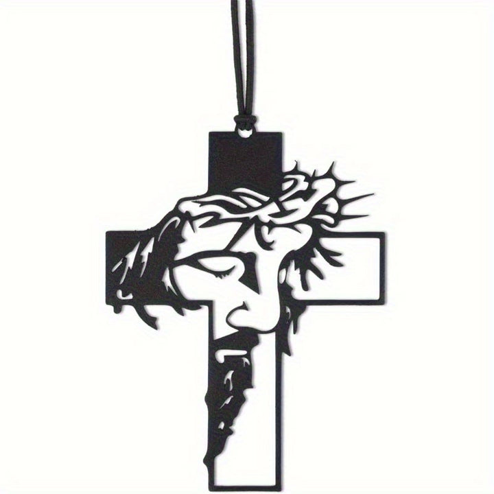 Christianartworkshop Journey Companion Jesus Crown of Thorns Cross Car Pendant - image 5