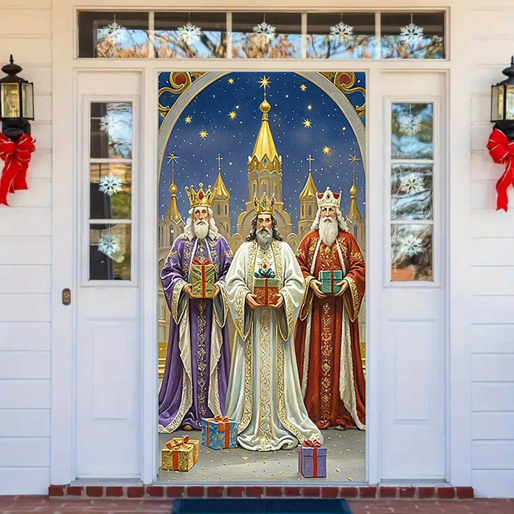 Christianartworkshop Three Kings Nativity Gift Door Curtain: Christmas Faith & Festive Blessing - image 1