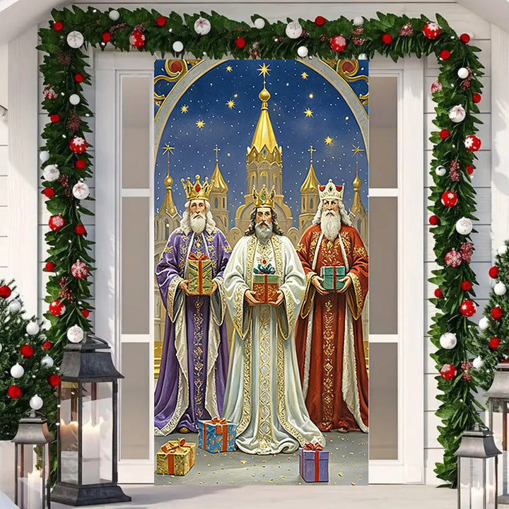 Christianartworkshop Three Kings Nativity Gift Door Curtain: Christmas Faith & Festive Blessing - image 3