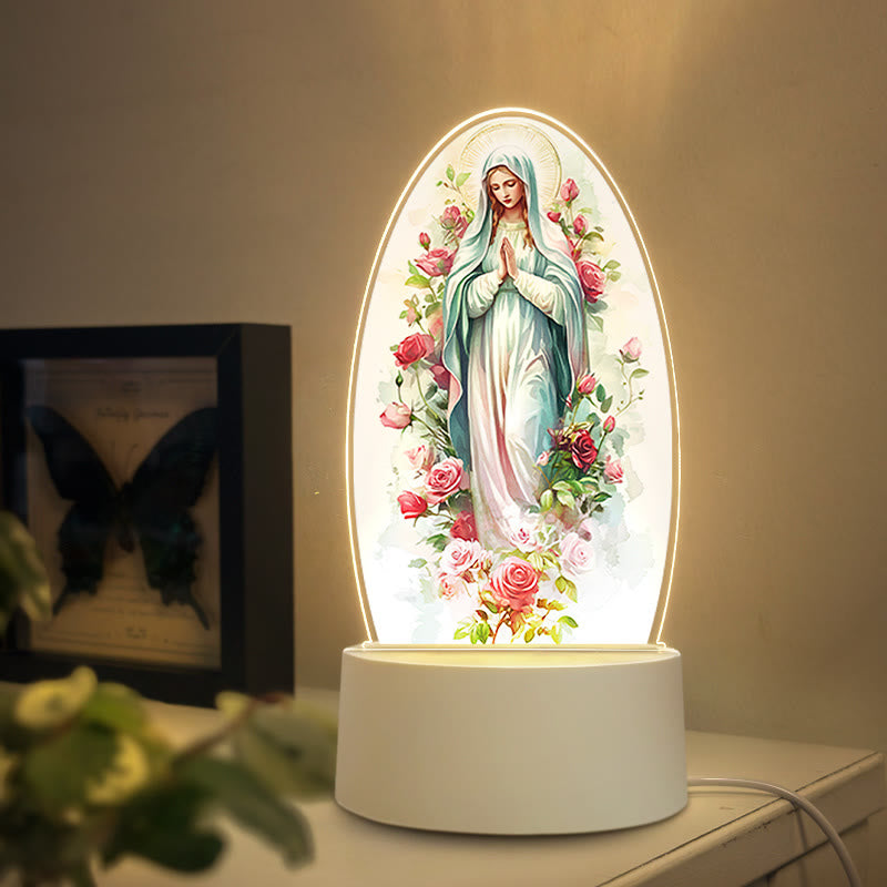 Christianartworkshop Multi-Style Elegant Virgin Mary Nightlight: Divine Grace & Home Elegance - C - image 2