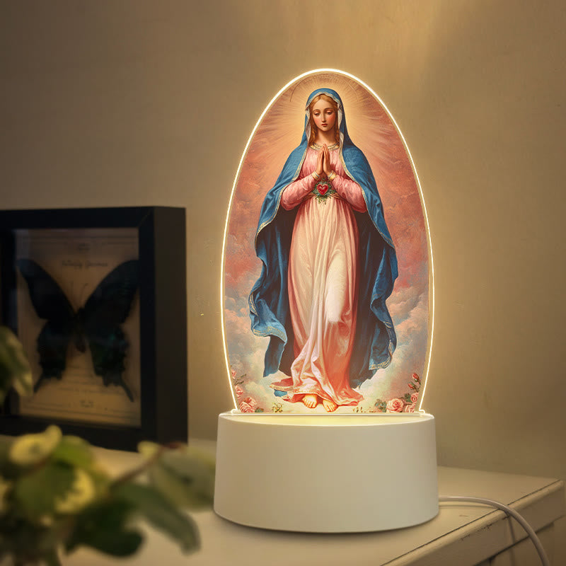 Christianartworkshop Multi-Style Elegant Virgin Mary Nightlight: Divine Grace & Home Elegance - E - image 4