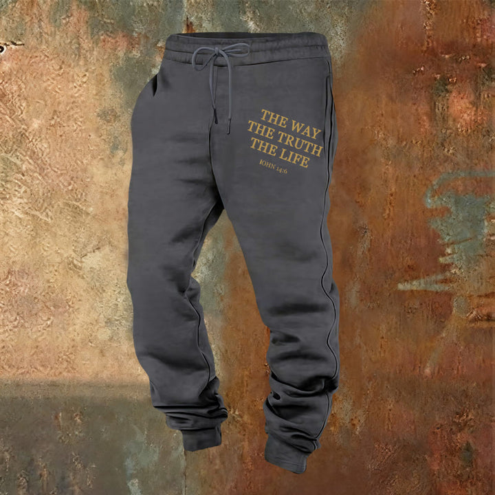Christianartworkshop Faith in Motion John 14:6 Quote Sweatpants: Walk the Promise - Warm Grey - 2XL - image 17