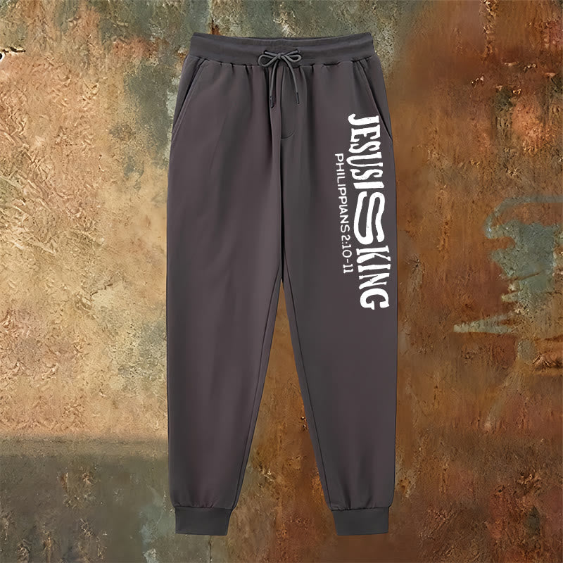 Christianartworkshop Worship & Street Jesus Is King Scripture Sweatpants: Kingdom Street Limited - image 22