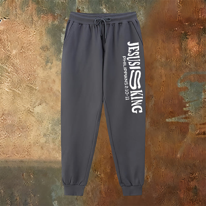 Christianartworkshop Worship & Street Jesus Is King Scripture Sweatpants: Kingdom Street Limited - image 15