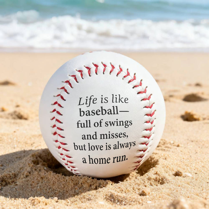 Christianartworkshop Spiritual Encouragement Baseball: Life's Swings & Misses, Love's Home Run Gift - Softball with Scripture - image 0