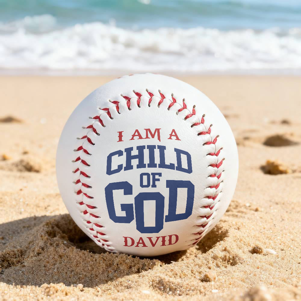 Christianartworkshop Everyday Faith Reminder Baseball: Child of God Proclamation for Play & Display - image 2