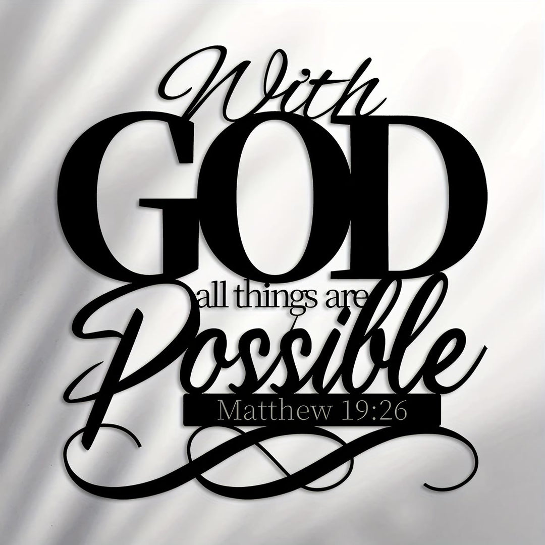 Christianartworkshop With God All Things Are Possible Metal Wall Decor for Faithful Homes - image 6