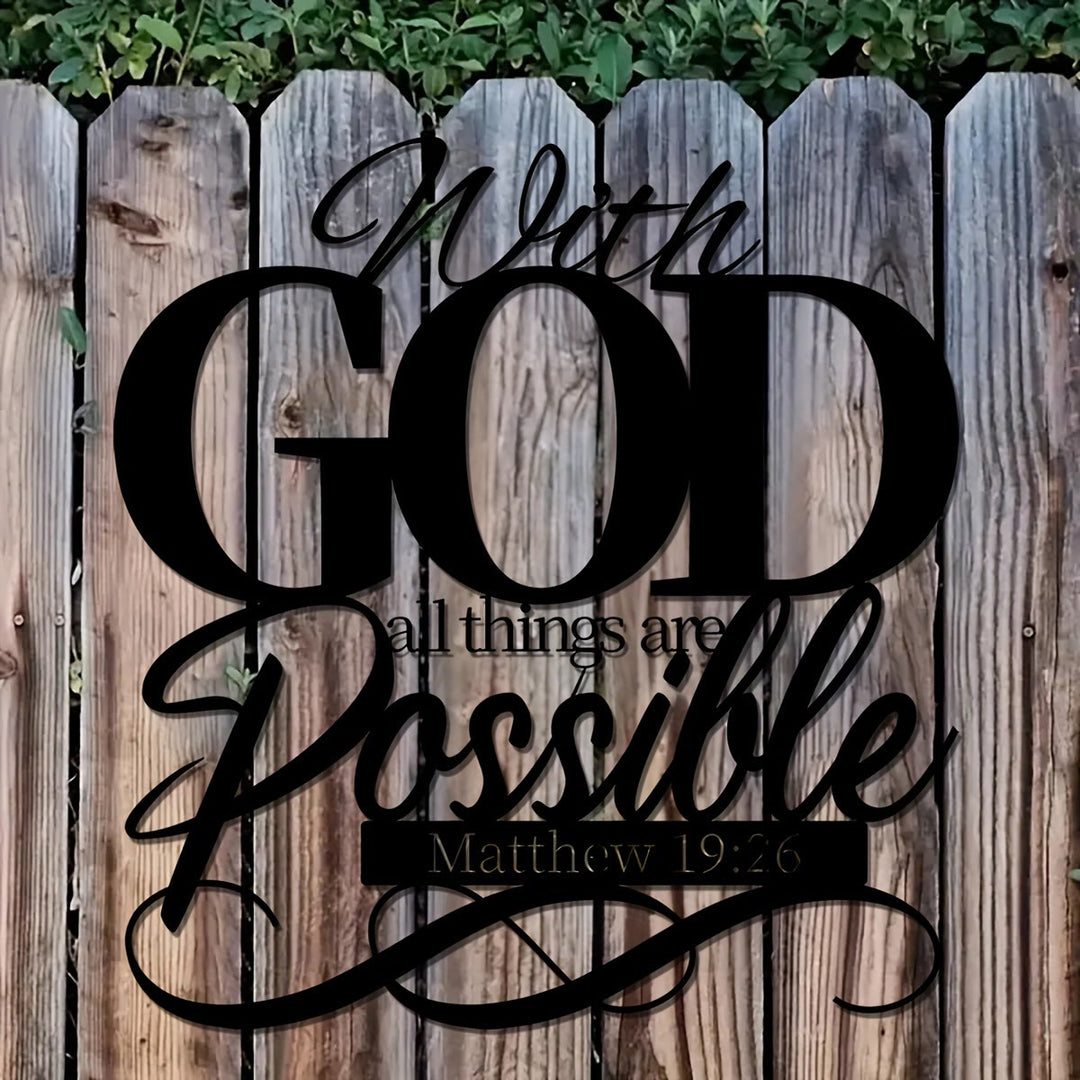 Christianartworkshop With God All Things Are Possible Metal Wall Decor for Faithful Homes - image 4