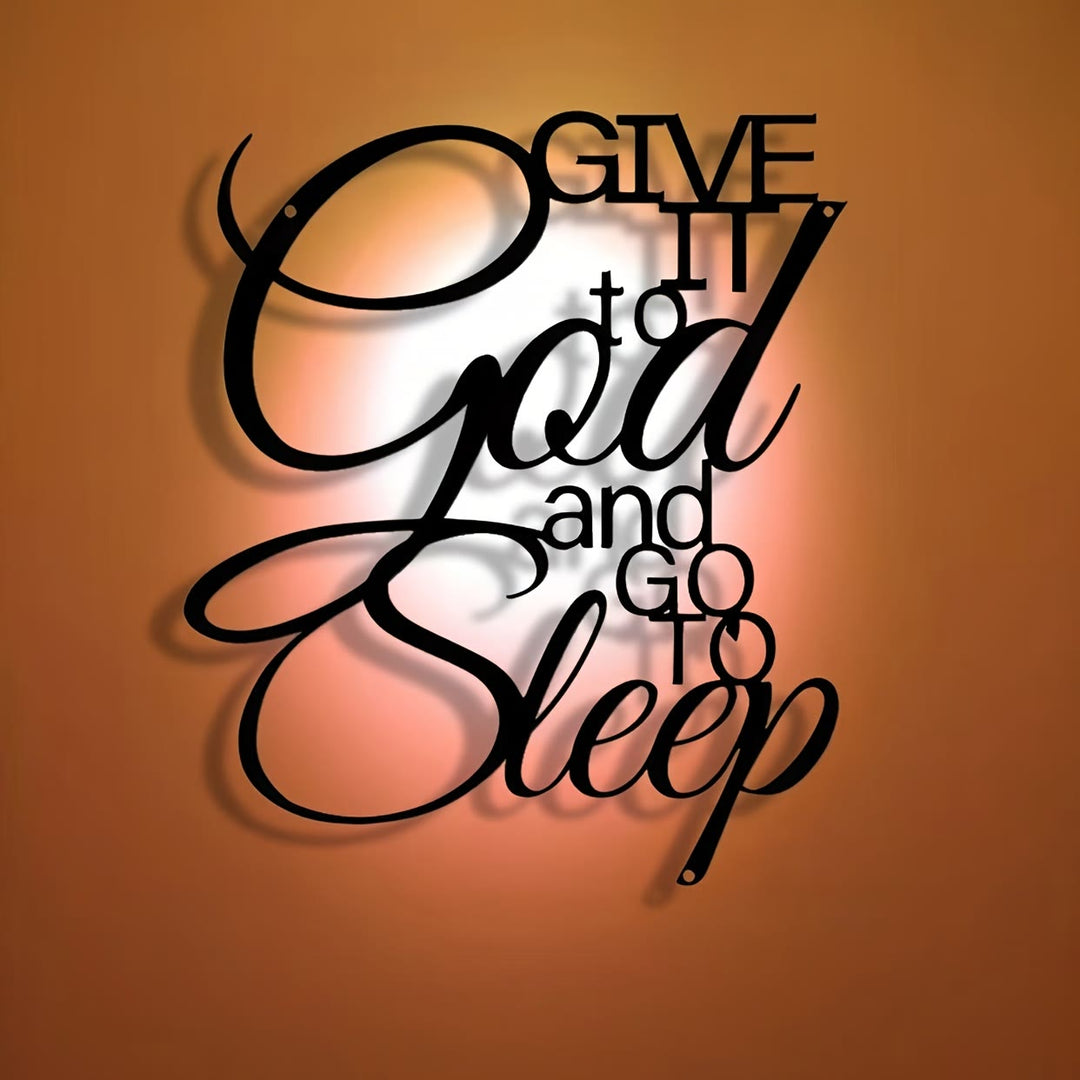 Christianartworkshop Give It to God and Go to Sleep Metal Wall Decor: Let Faith Bring Peace - image 6