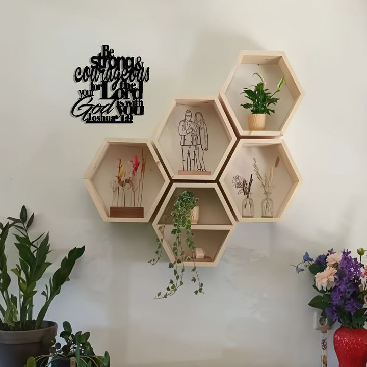 Christianartworkshop Be Strong and Courageous Metal Wall Decor: Joshua 1:9 Scripture Sign - image 5