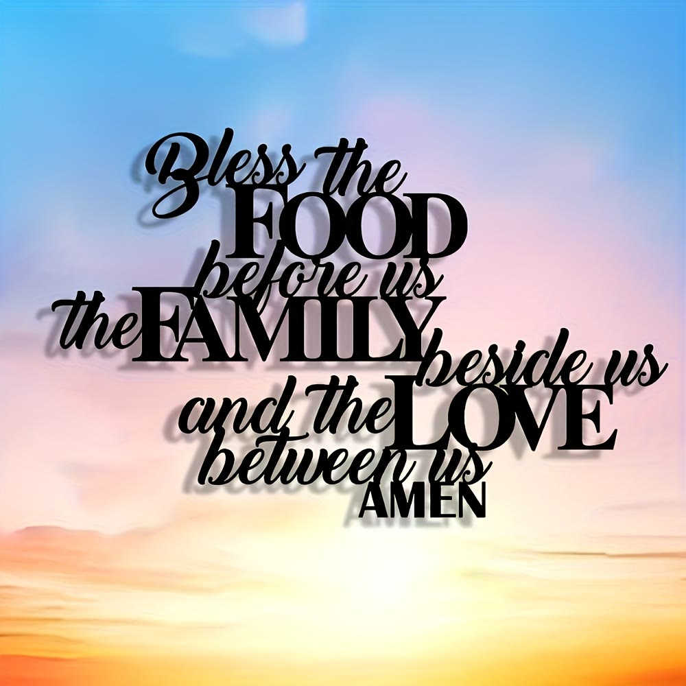 Christianartworkshop Bless the Food Before Us Metal Wall Decor: Perfect Dining Room Decor - image 7