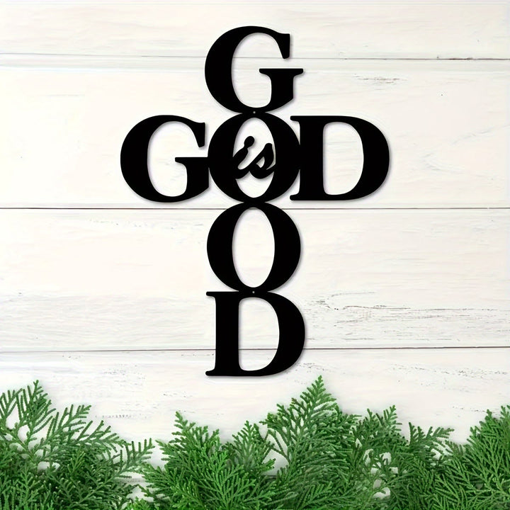 Christianartworkshop God Is Good Metal Wall Decor: Simple Yet Powerful Faith Sign - image 6