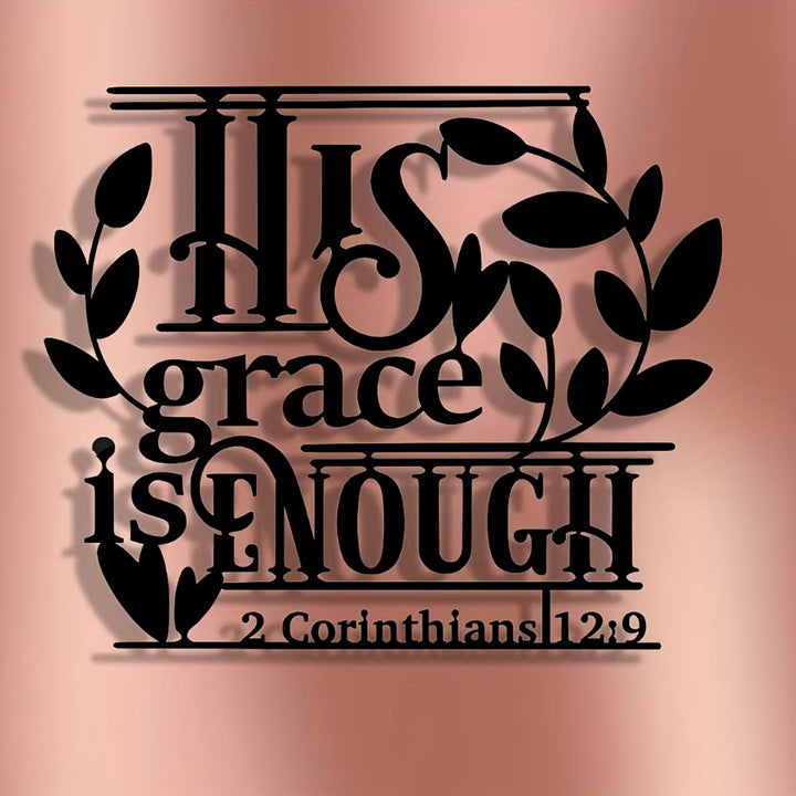 Christianartworkshop Faith Gift Metal Wall Decor: His Grace is Enough & 2 Corinthians 12:9 - image 11