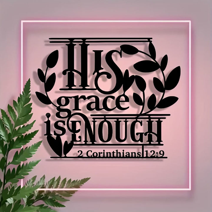 Christianartworkshop Faith Gift Metal Wall Decor: His Grace is Enough & 2 Corinthians 12:9 - image 12