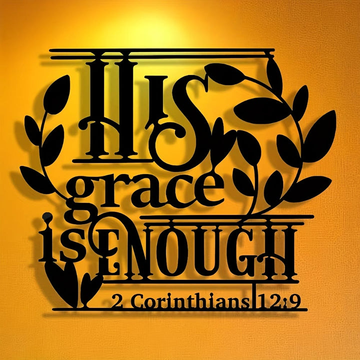 Christianartworkshop Faith Gift Metal Wall Decor: His Grace is Enough & 2 Corinthians 12:9 - image 6