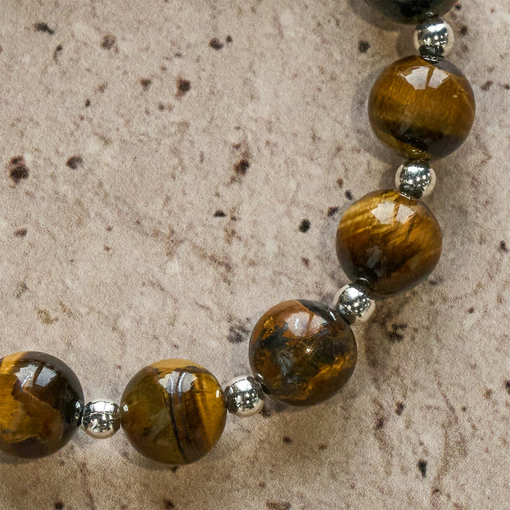 Christianartworkshop Courage in Christ Tiger Eye Stone Bracelet with Cross Charm: Pray without Fear - image 4