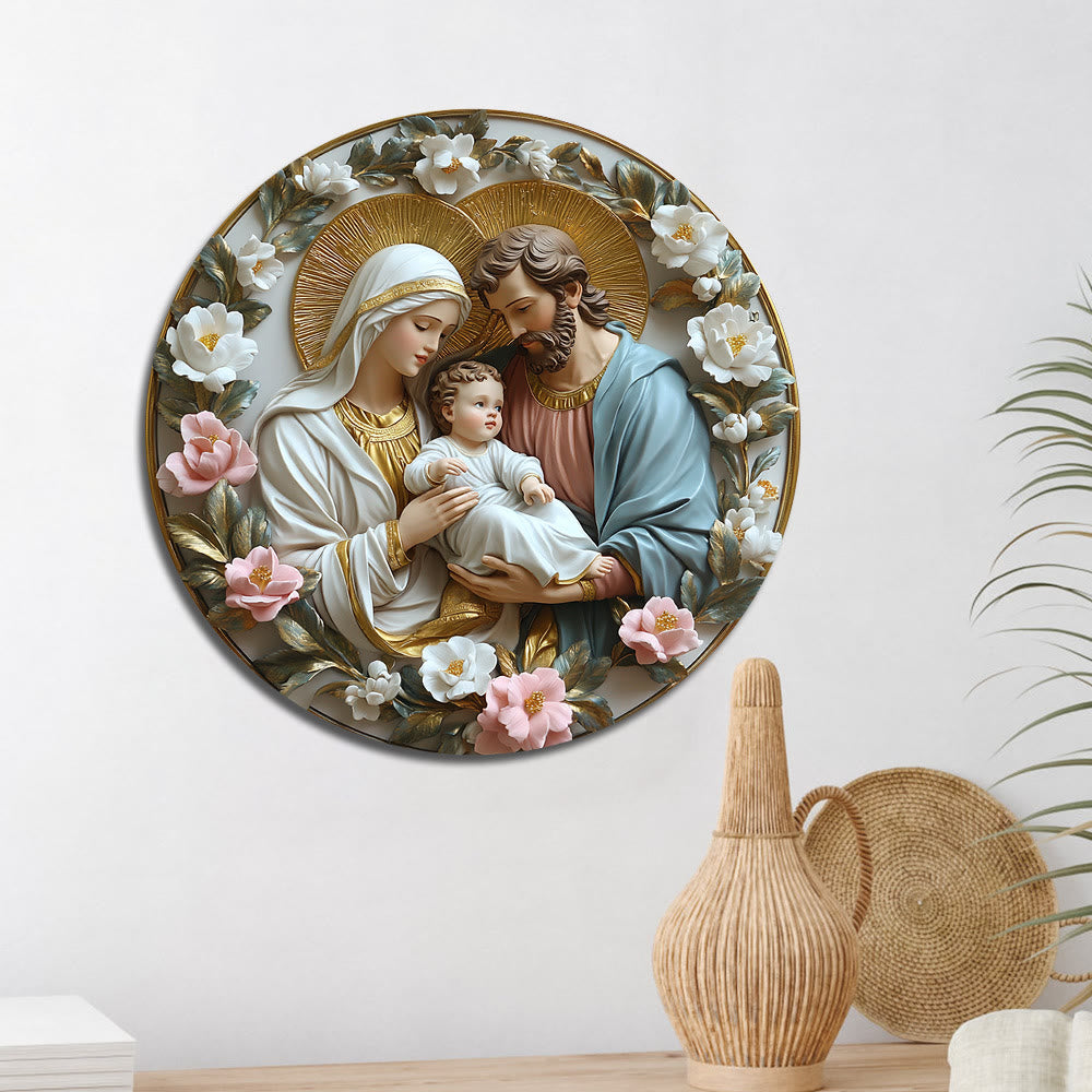 Christianartworkshop Floral Art Holy Family Hanging Ornaments: An Artistic Faith Decor - Holy Family-6 - image 6