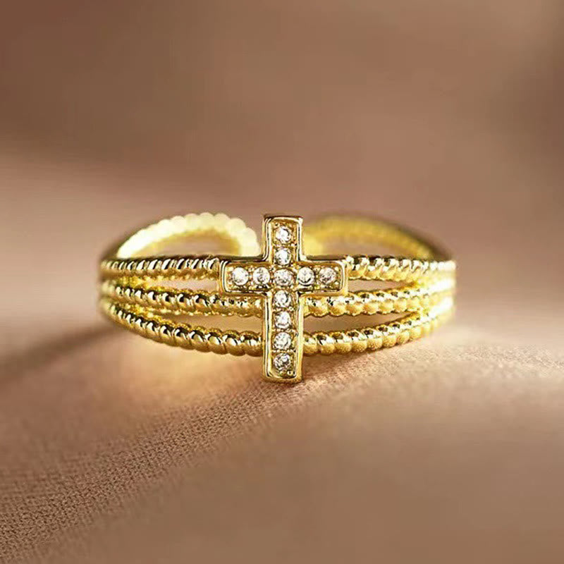 Christianartworkshop Sparkling Cross Ring: Zircon - Studded Design for Faith - Driven Gifting - image 3