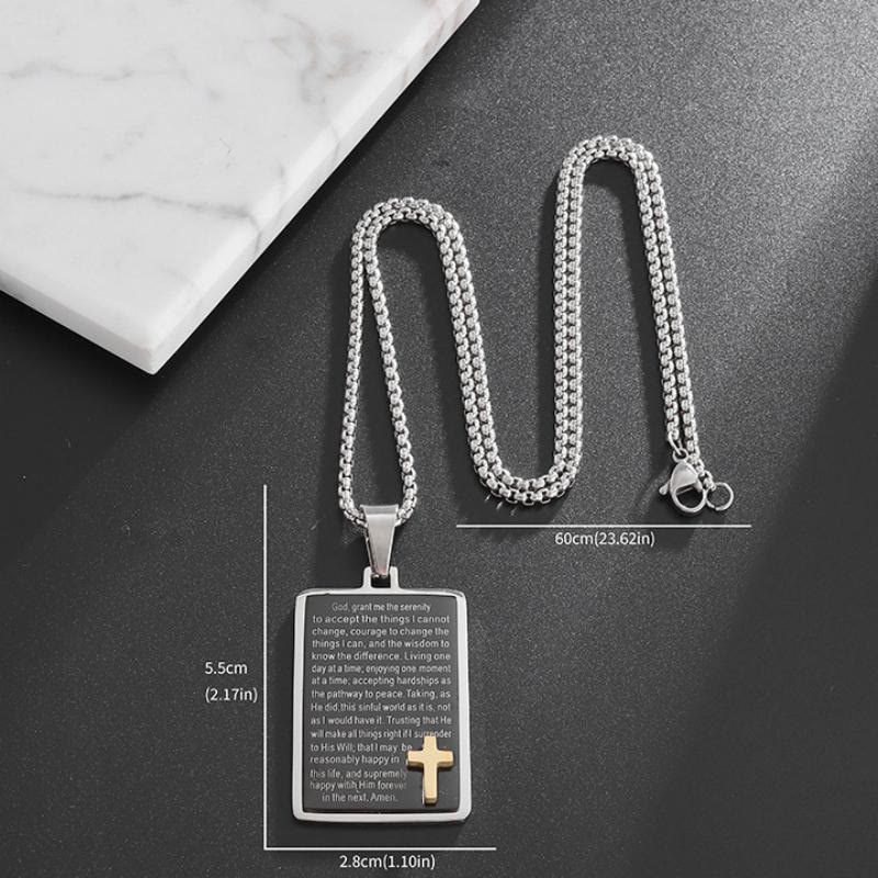 Christianartworkshop Engraved Prayer Necklace: Cross - Accented Faith Jewelry for Devout Wearers - image 3