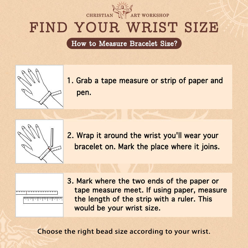 Christianartworkshop Rosewood Grain & Matte Web Stone Memory Wire Rosary Bracelet with Marian Medals - image 9