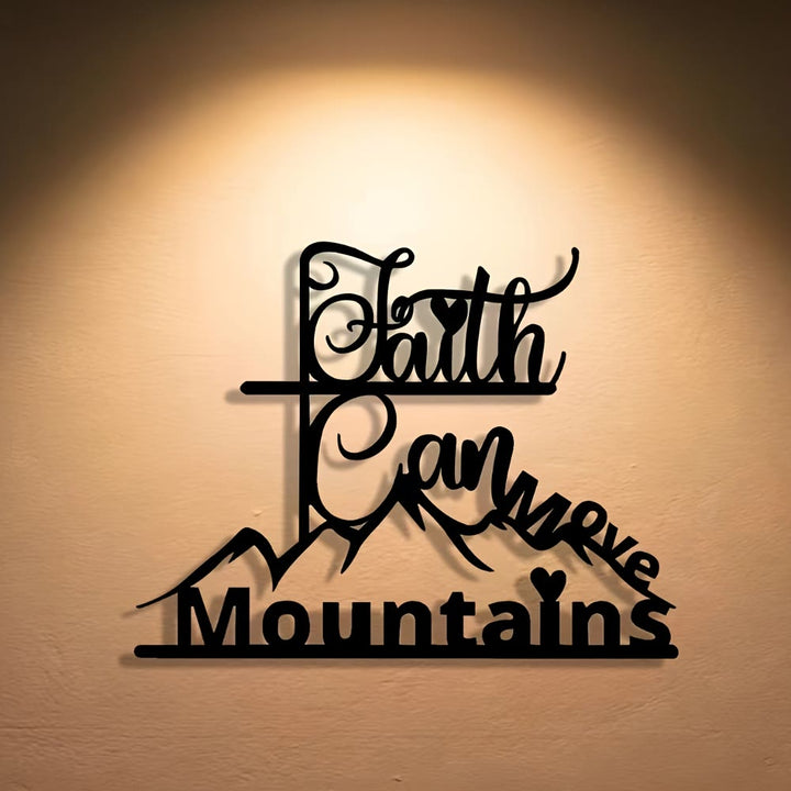 Christianartworkshop Faith & Mountains Metal Wall Decor: Timeless Belief for Devotional Spaces - image 7