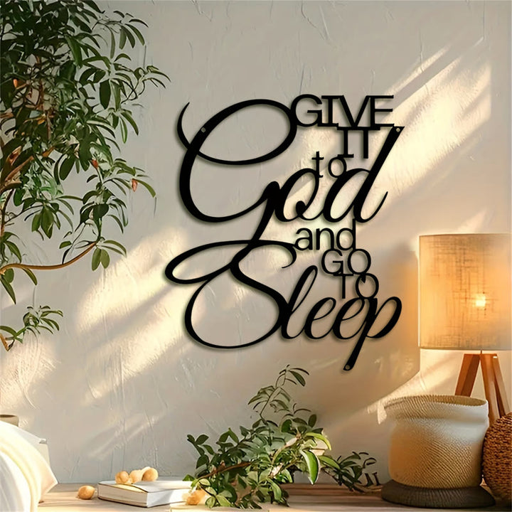 Christianartworkshop Give It to God and Go to Sleep Metal Wall Decor: Let Faith Bring Peace - image 2