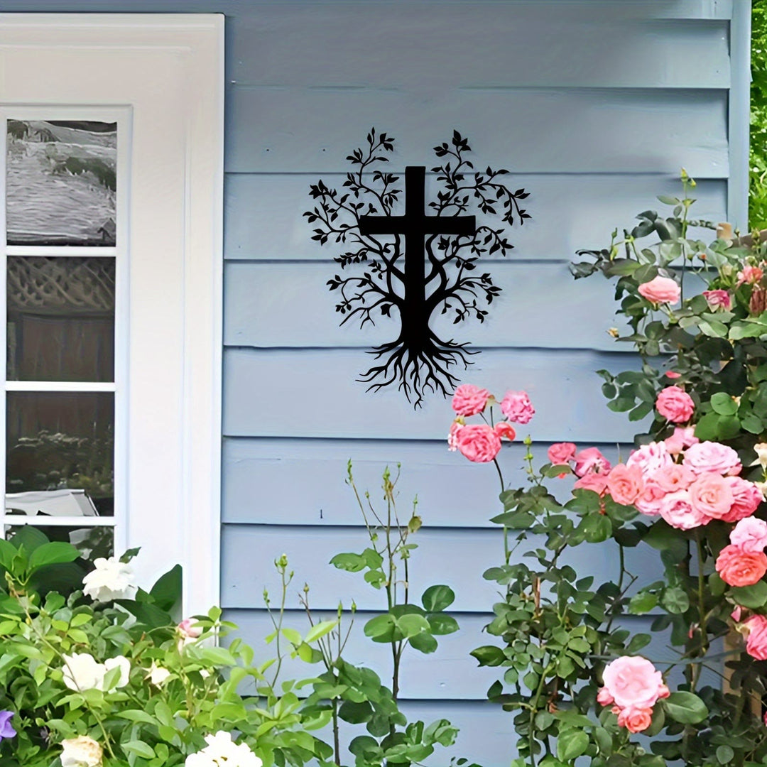 Christianartworkshop Daily Faith Reminder Metal Wall Decor: Cross Tree for Spiritual Living - image 4