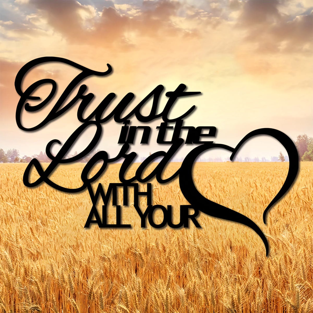 Christianartworkshop Trust in the Lord Heart Metal Wall Decor: Faithful Assurance for Spiritual Home - image 4