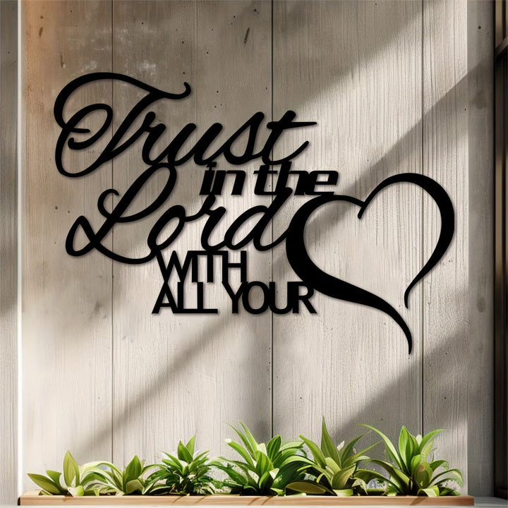 Christianartworkshop Trust in the Lord Heart Metal Wall Decor: Faithful Assurance for Spiritual Home - image 6