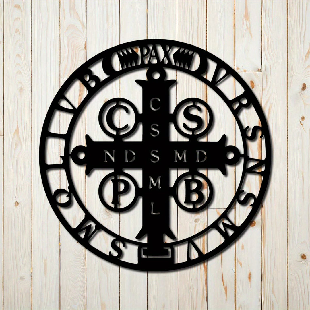 Christianartworkshop Artistic St. Benedict Cross Metal Wall Decor: Stylish Faith for Home Walls - image 6